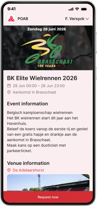 Port of Antwerp-Bruges app showing an experience detail